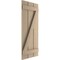 Ekena Millwork Rustic Three Board Spaced Board-n-Batten Rough Cedar Faux Wood Shutters w/Z-Board, 17 1/2W x 48H, PR SHUBSZ17X48RCPR - alternate 16